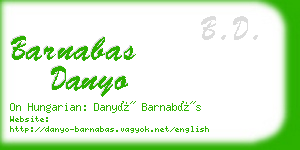 barnabas danyo business card